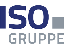 Offizielles ISO-Gruppe Logo, Symbol für IT-, Aviation- und Digitalisierungsdienstleistungen des Unternehmens.